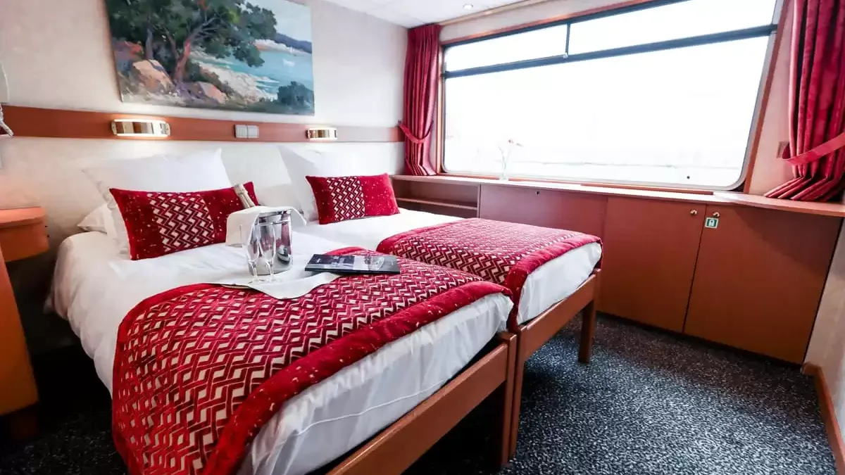 Une cabine à bord du Rhone Princess