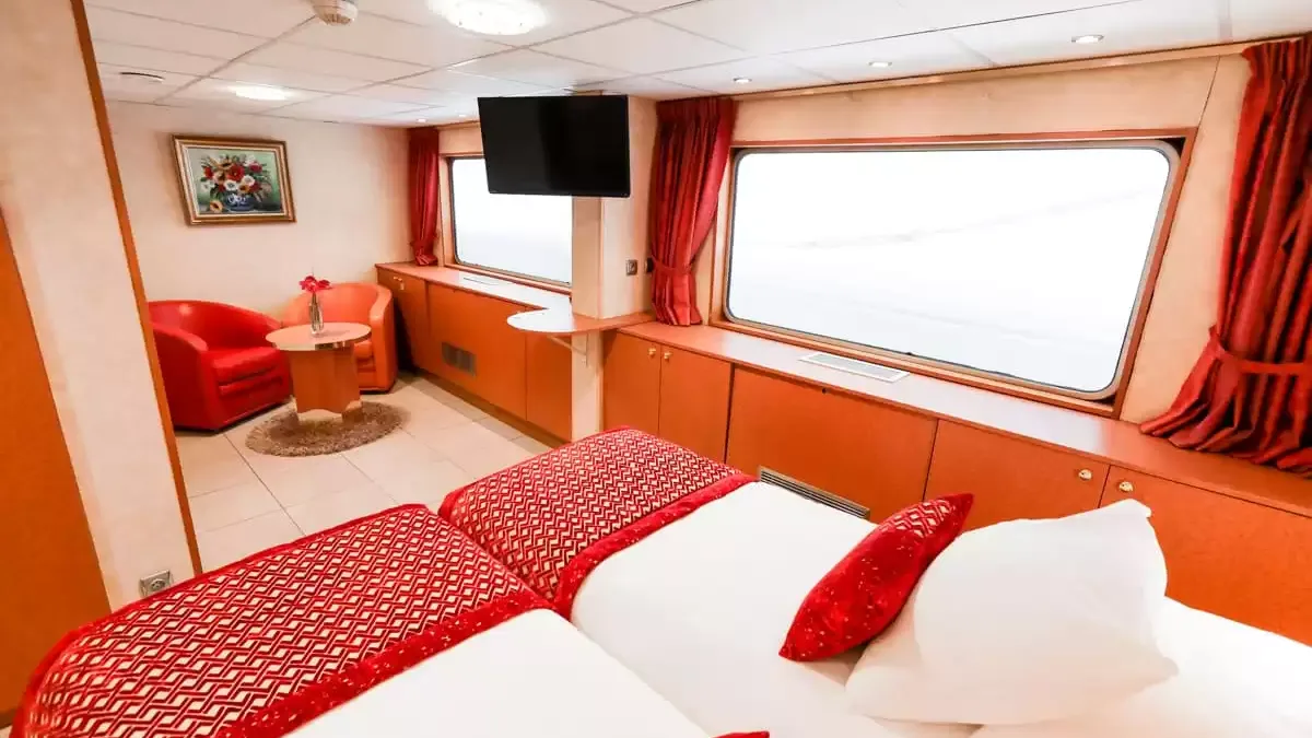 Une cabine à bord du Rhone Princess