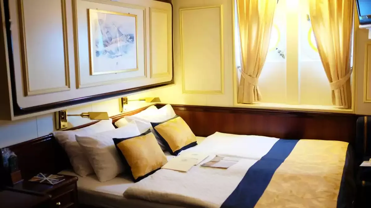 Une cabine à bord du Royal Clipper