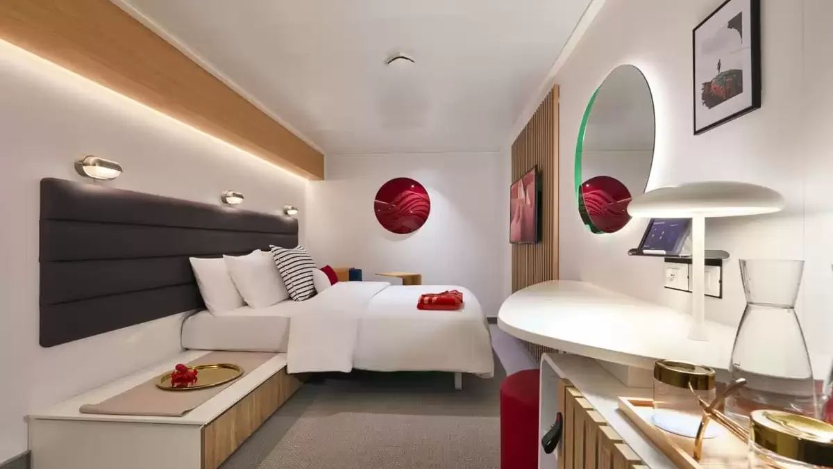 Une cabine à bord du Scarlet Lady