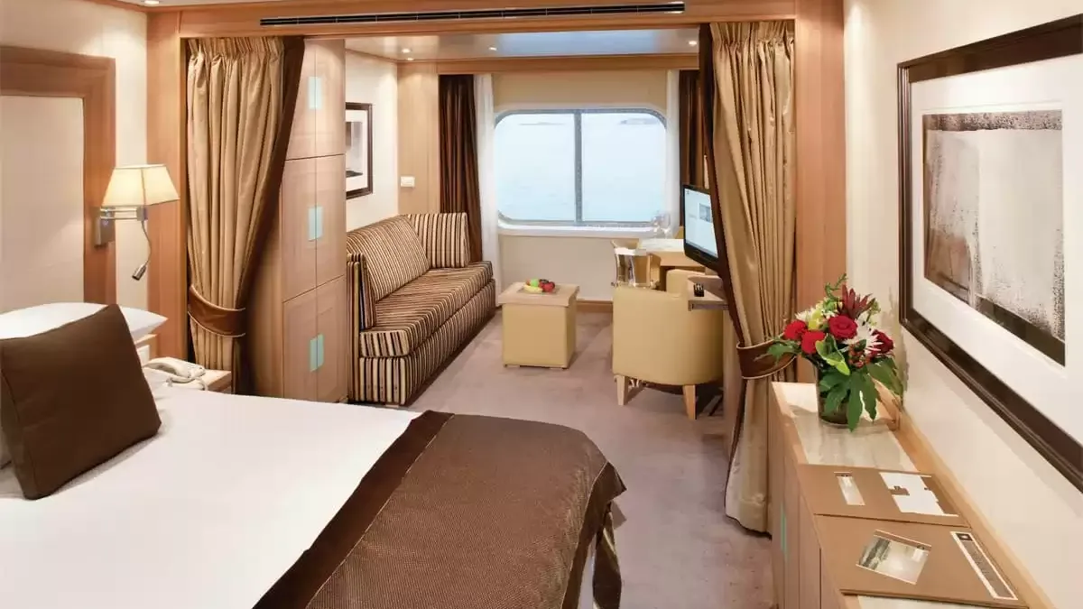 Une cabine à bord du Seabourn Quest