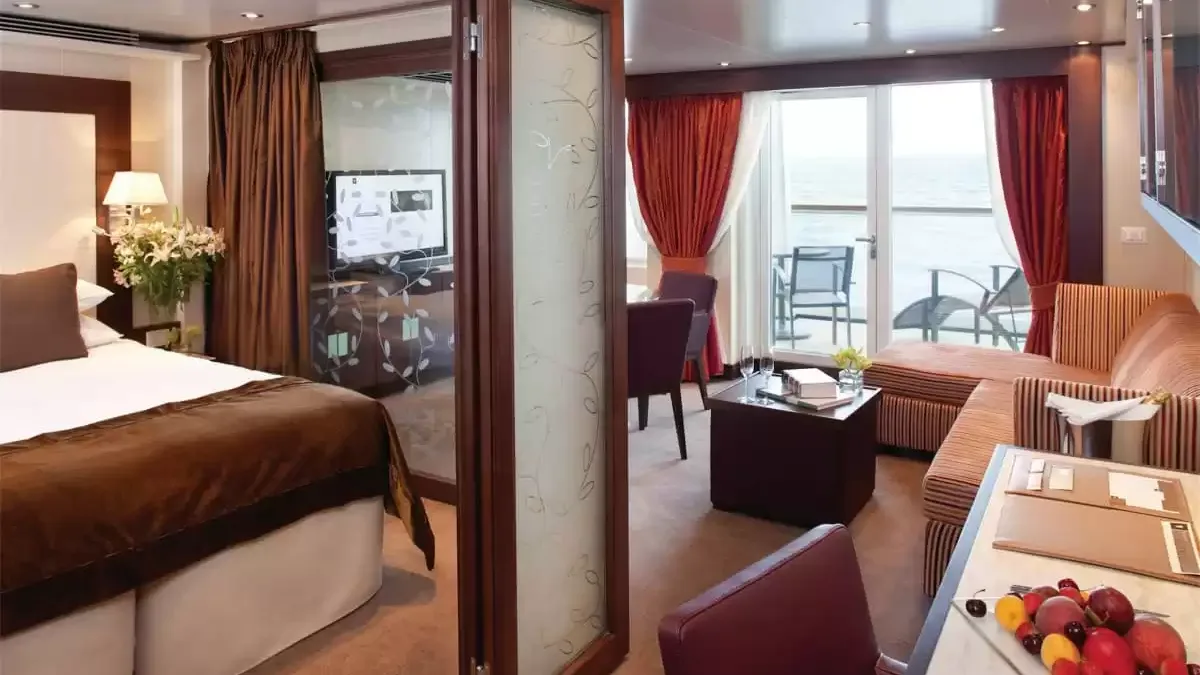 Une cabine à bord du Seabourn Quest