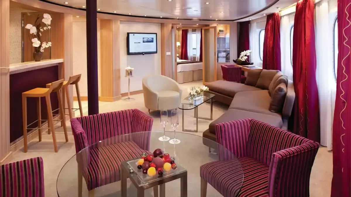 Une cabine à bord du Seabourn Quest