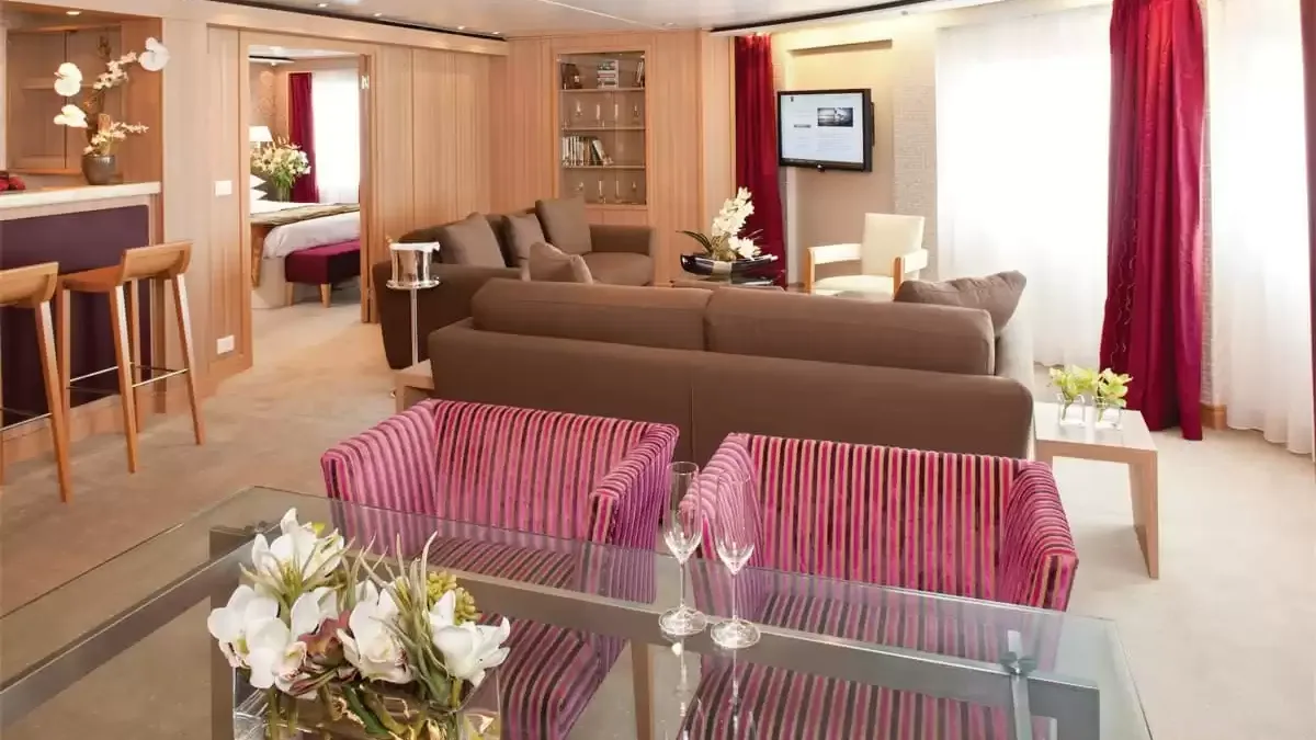 Une cabine à bord du Seabourn Quest