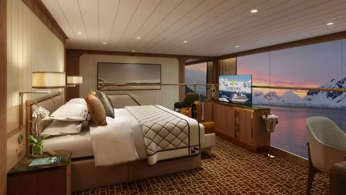 Une cabine à bord du Seabourn Venture