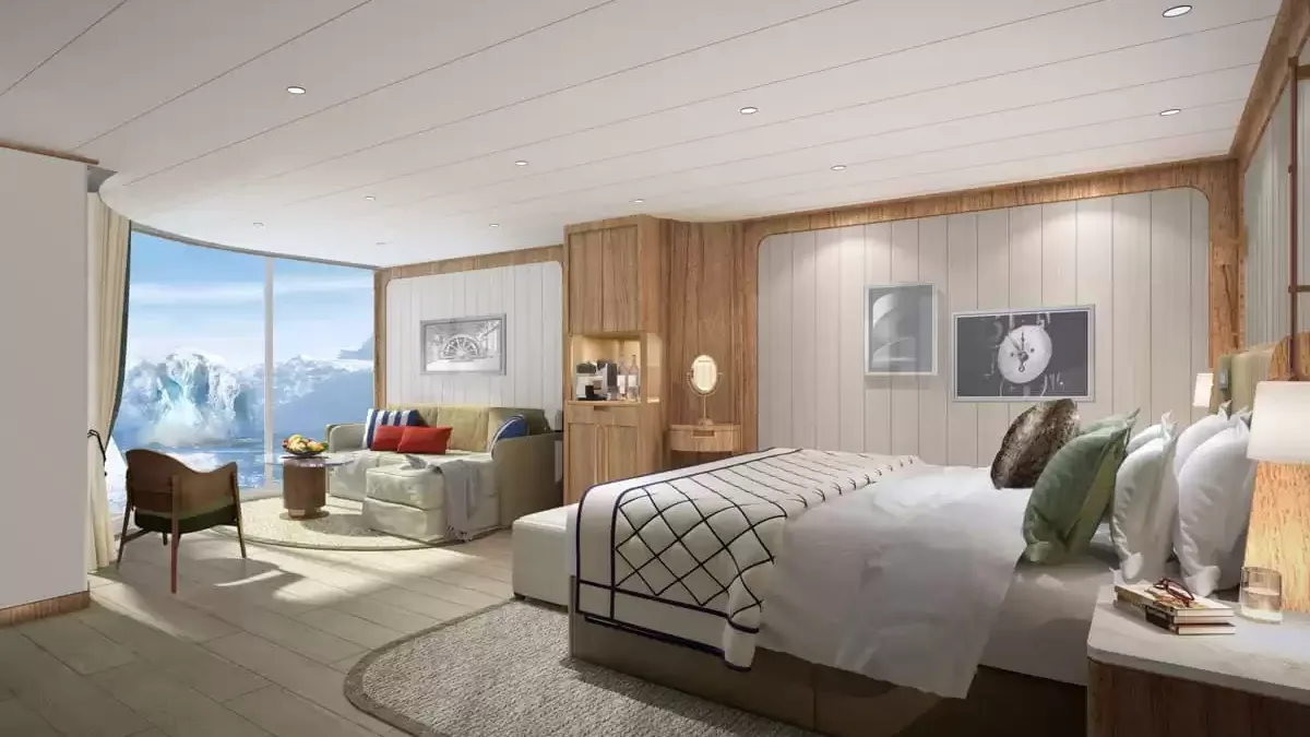 Une cabine à bord du Seabourn Venture