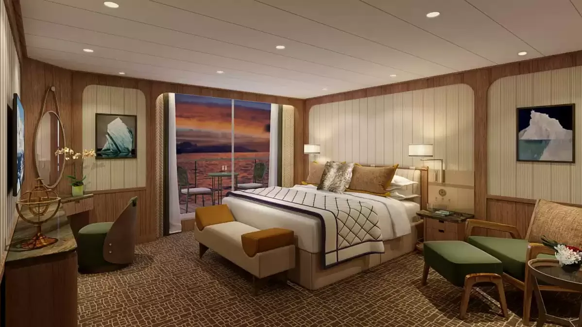 Une cabine à bord du Seabourn Venture
