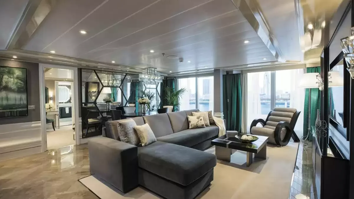 Une cabine à bord du Seven Seas Explorer