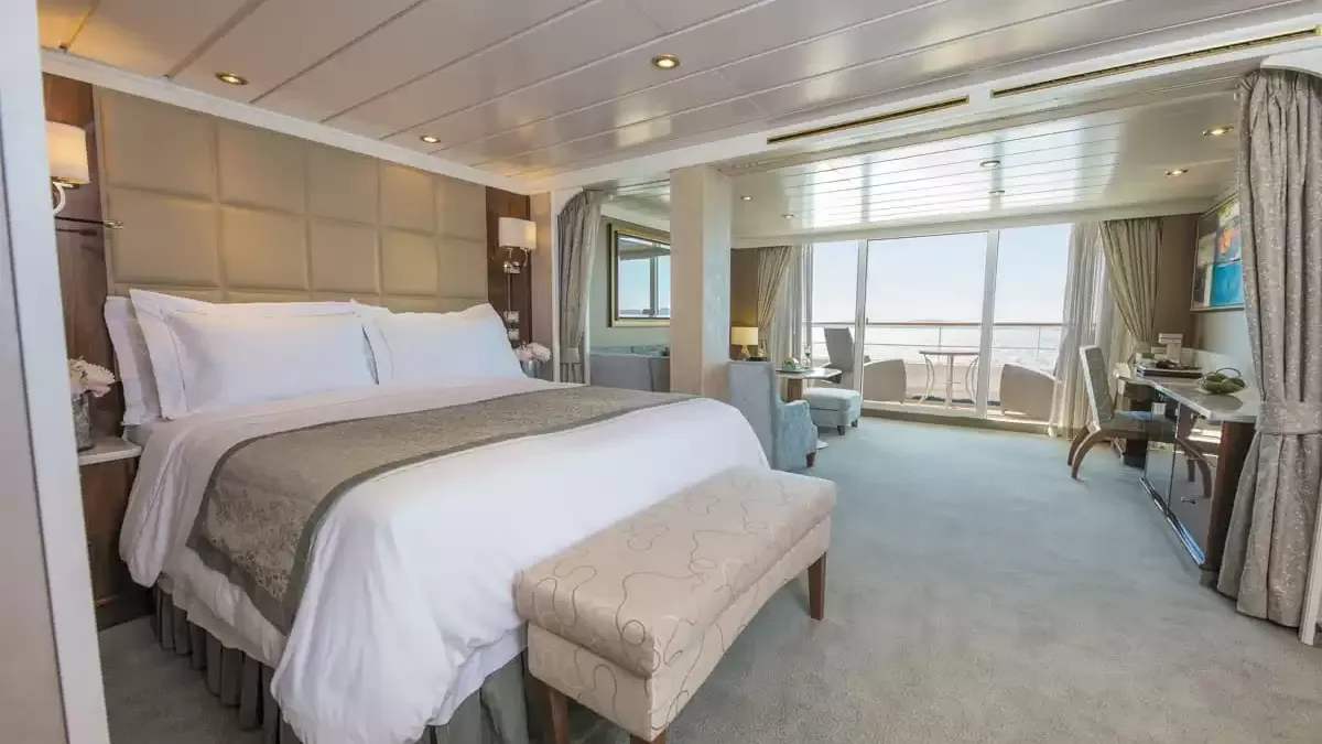 Une cabine à bord du Seven Seas Mariner