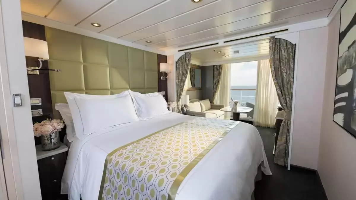 Une cabine à bord du Seven Seas Mariner