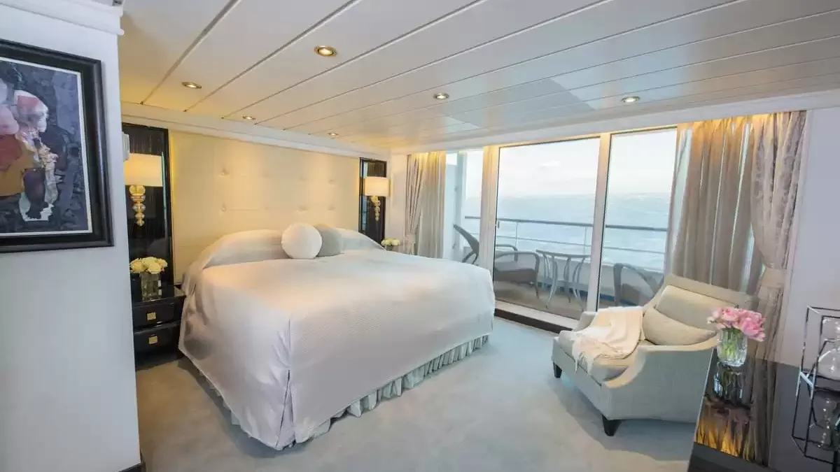 Une cabine à bord du Seven Seas Mariner