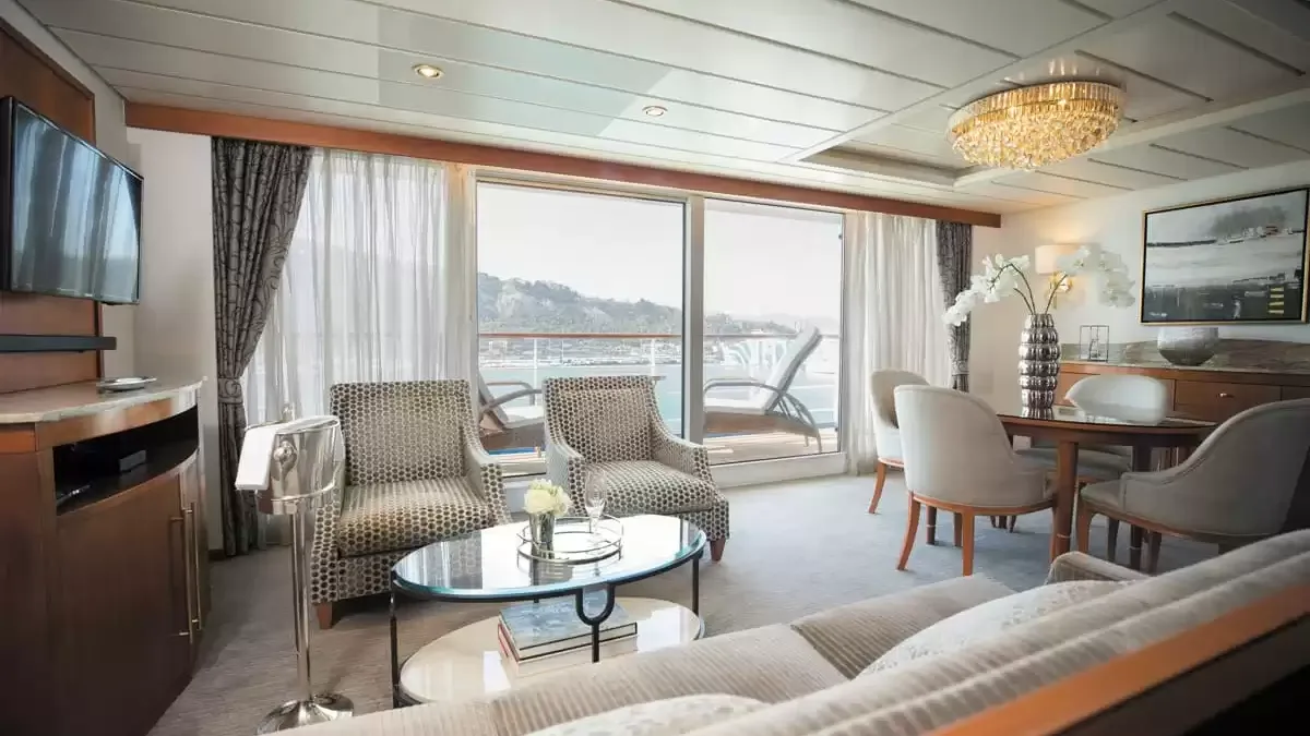 Une cabine à bord du Seven Seas Mariner