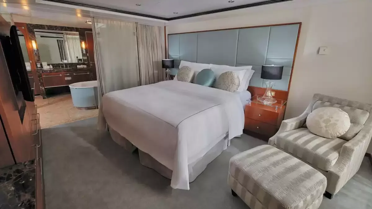Une cabine à bord du Seven Seas Voyager