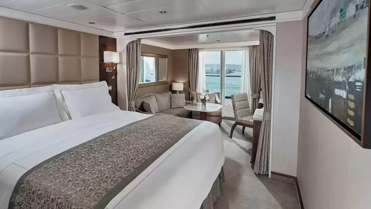 Une cabine à bord du Seven Seas Voyager