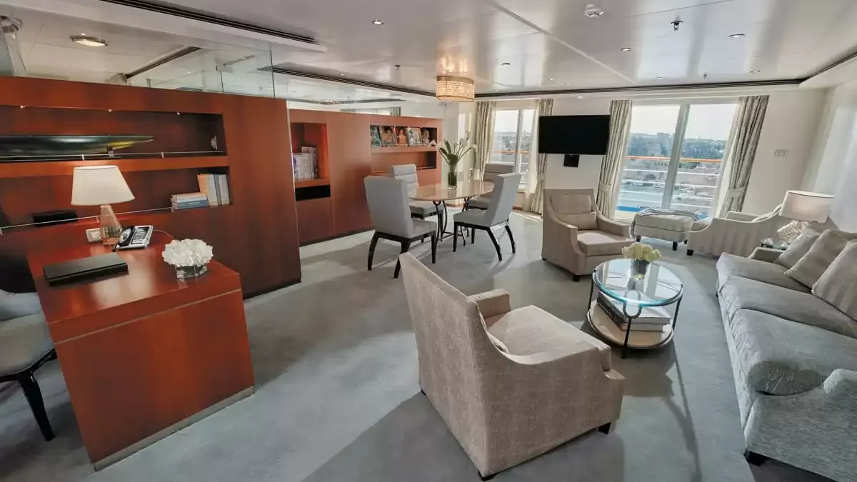 Une cabine à bord du Seven Seas Voyager