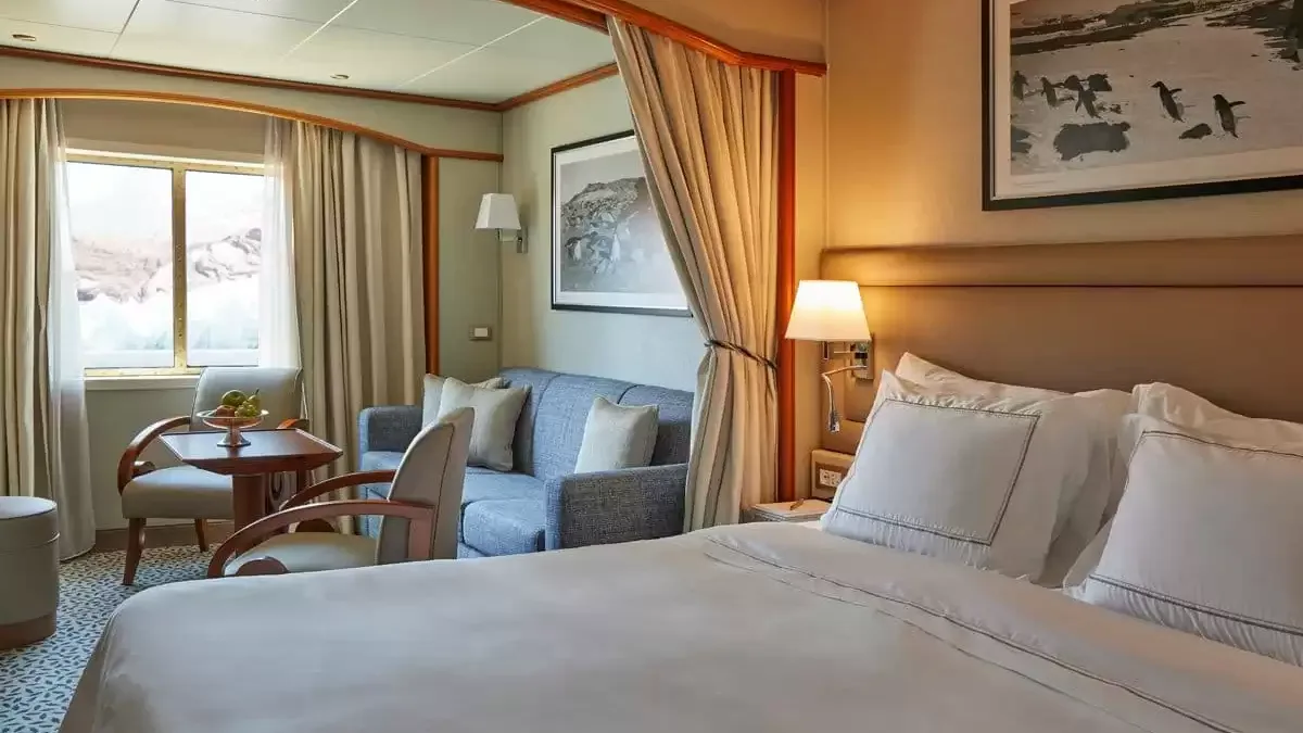 Une cabine à bord du Silver cloud Expedition