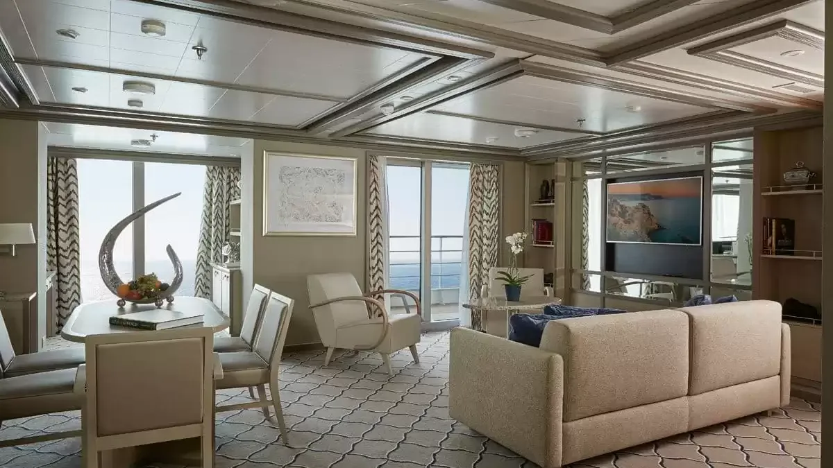 Une cabine à bord du Silver Muse
