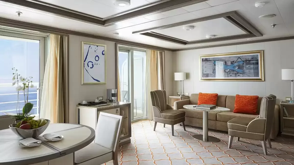 Une cabine à bord du Silver Muse