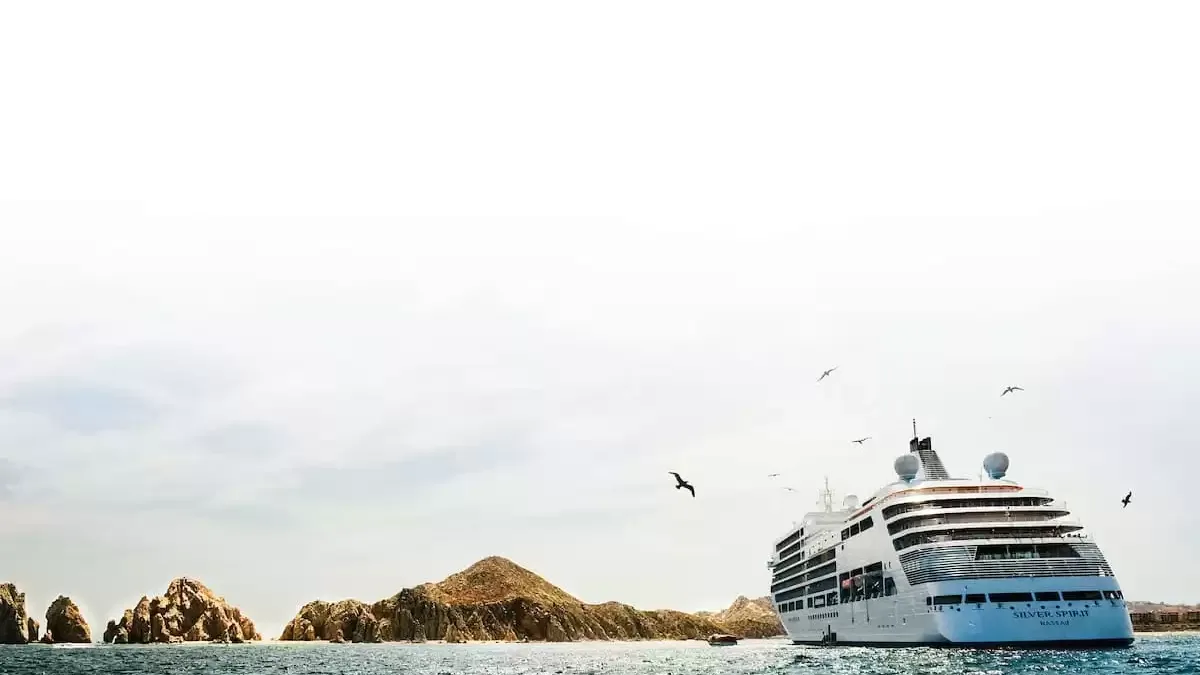 Le Silver Spirit en mer, vu du ciel