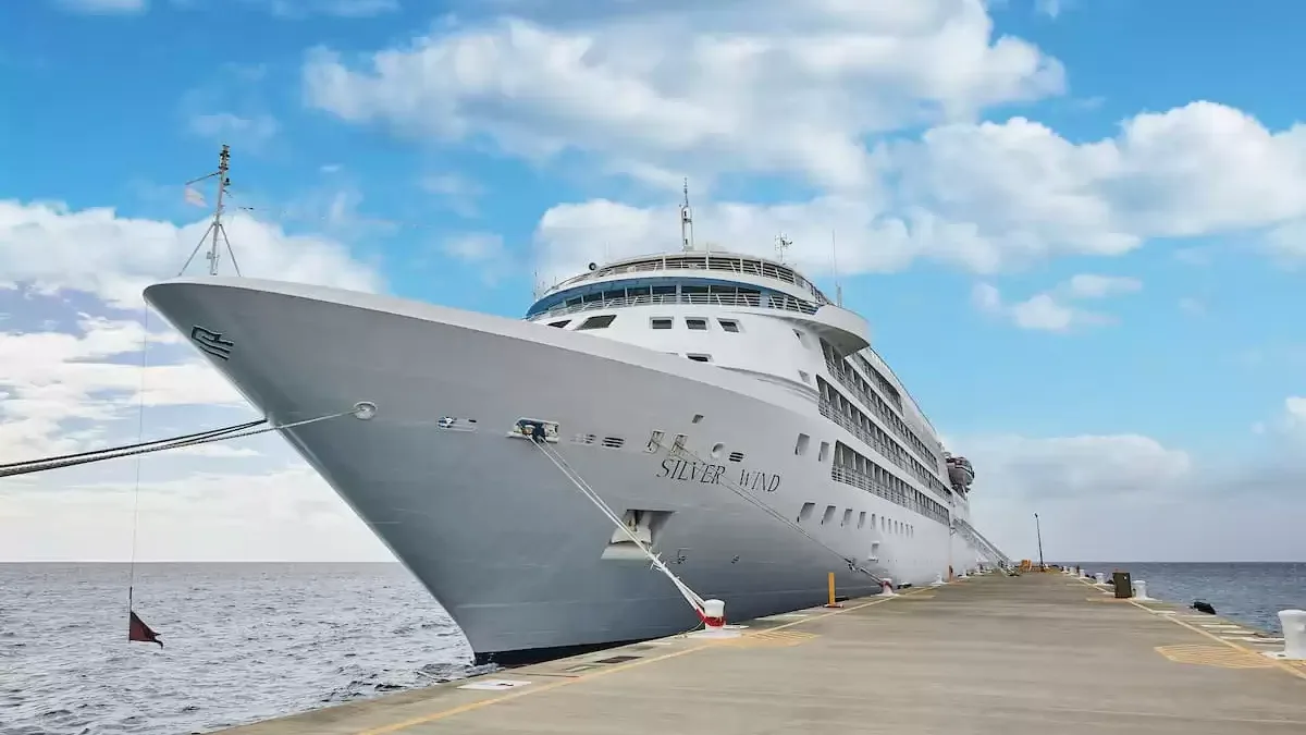 Le Silver Wind en mer, vu du ciel