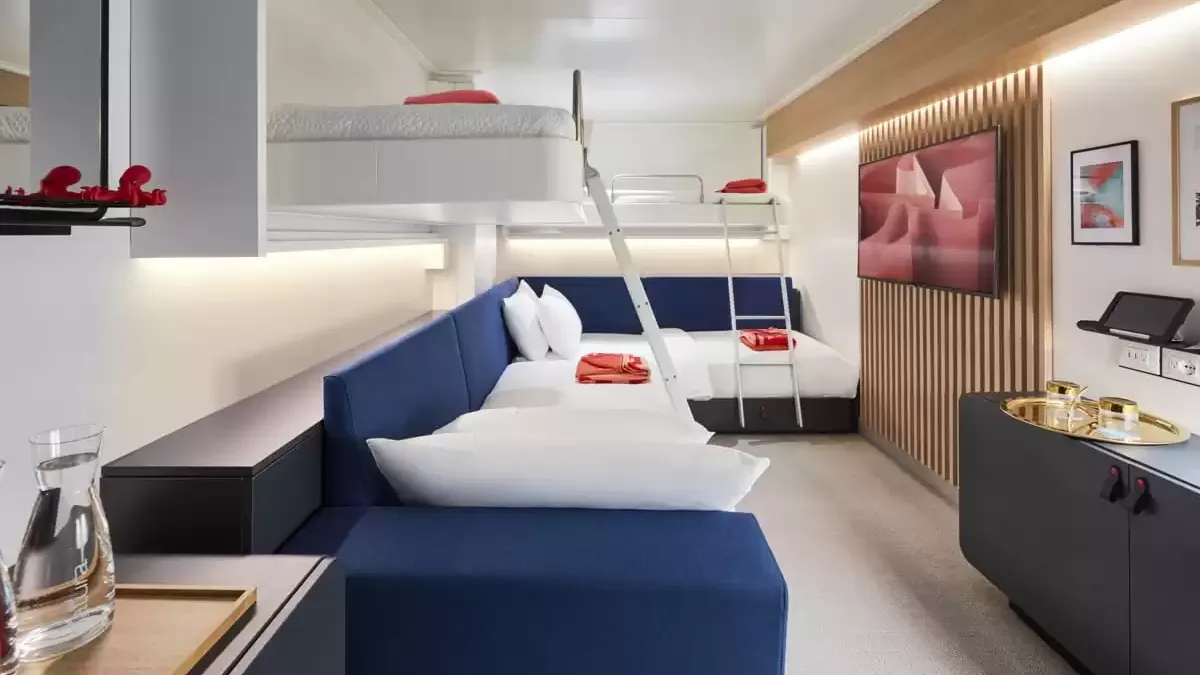 Une cabine à bord du Valiant Lady