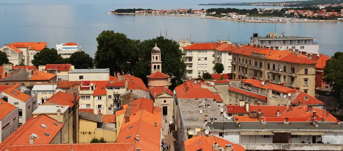 Zadar, Vue Toits, Mer adriatique, Croatie