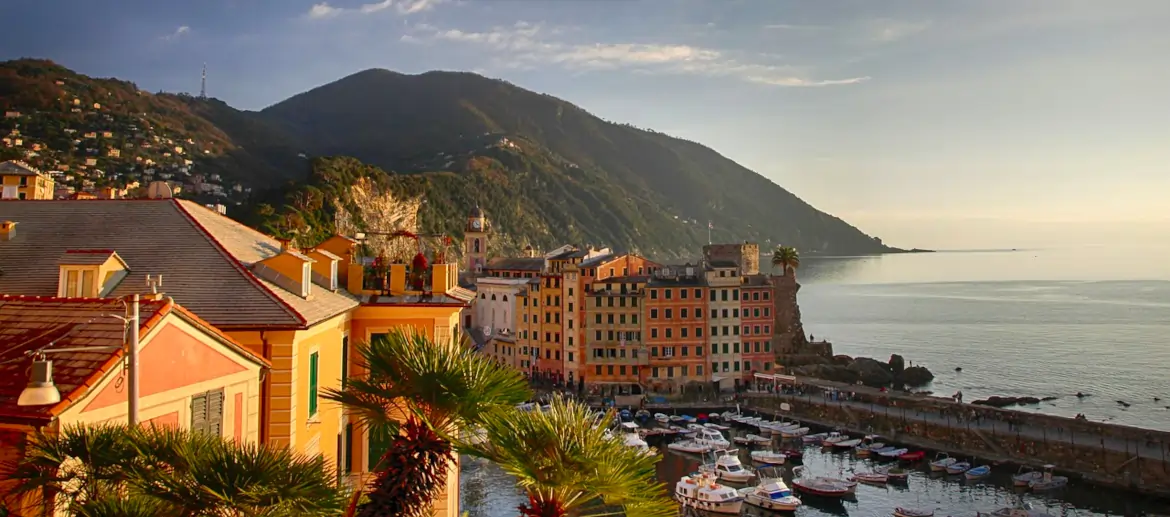 Gênes, vue sur la Méditerranée, Italie
