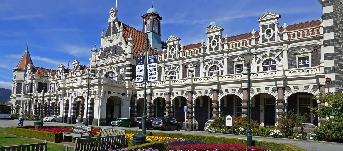 Gare, Dunedin, Nouvelle-Zélande, Océan Pacifique