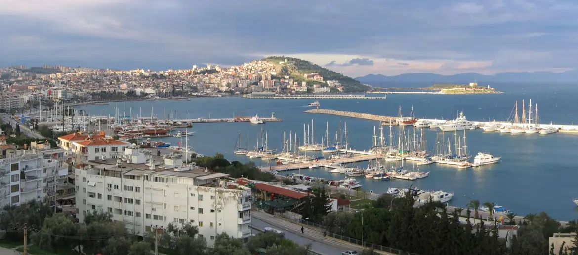 Kusadasi, Vue sur la mer Égée, Port, Turquie