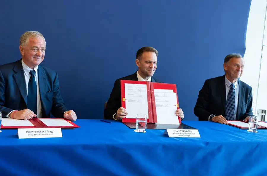 signature entre MSC Croisières et Chantiers de l'Atlantique