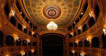 Intérieur du théâtre Manoel, La Valette, Malte