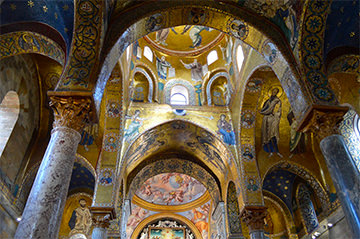 Mozaïque byzantine église de la Martorana