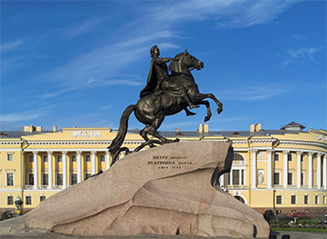 statue du cavalier de bronze, Saint-Pétersbourg