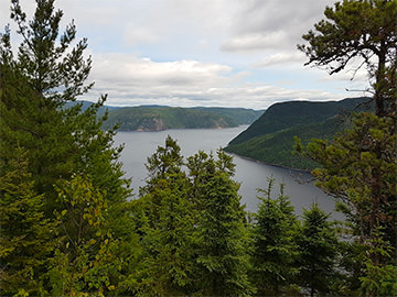 Vue sur les fljords de Saguenay