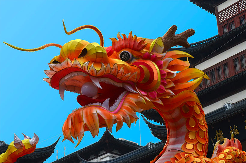 Dragon fête en chine