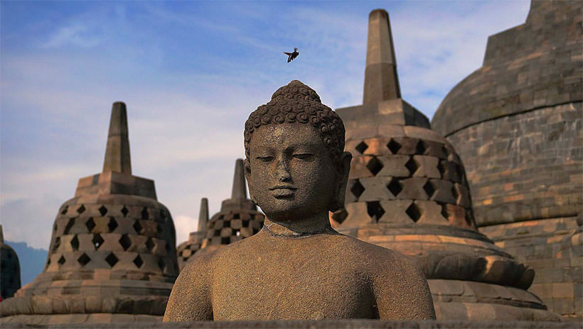 Temple Borobudur à Semarang en Indonésie