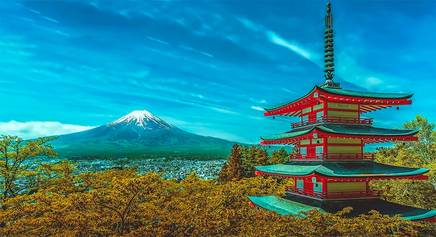Le volcan Fuji au Japon