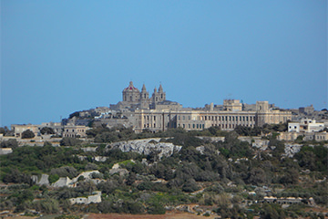 Vue panoramique sur la ville de Mdina, Malte