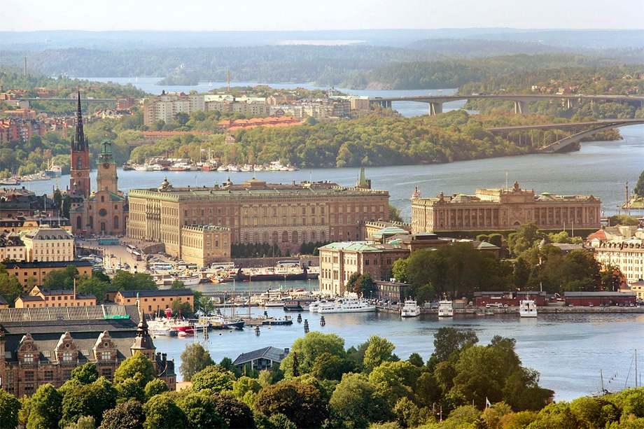 Palais Royal Suède Stockholm Photo Aérienne