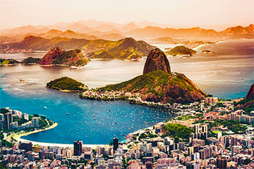 vue plongeante sur Rio de Janeiro, Brésil