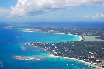 Vue de la portion ouest de l'île Anguilla
