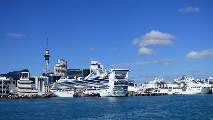 Port d'Auckland en Nouvelle Zélande