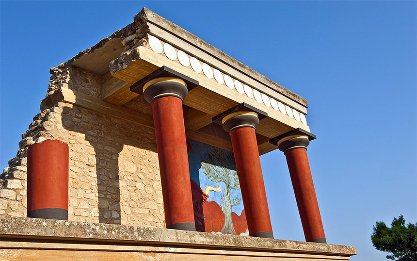 Le palais de Cnossos en Crète