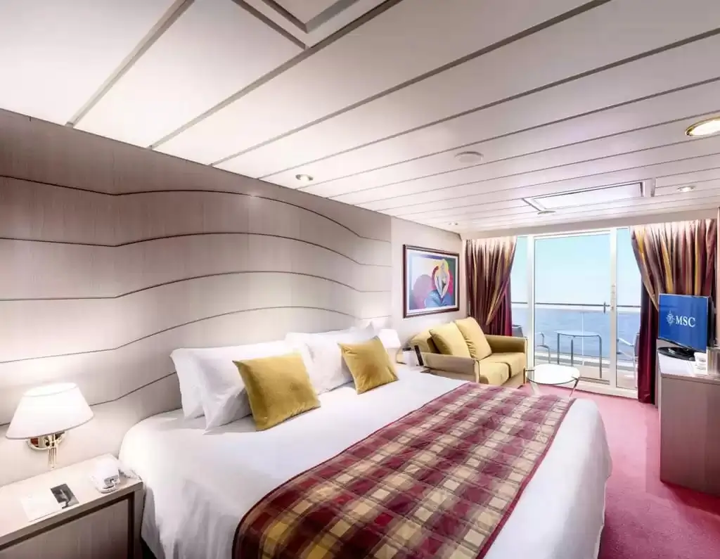 Cabine à bord du bateau de croisière MSC Lirica