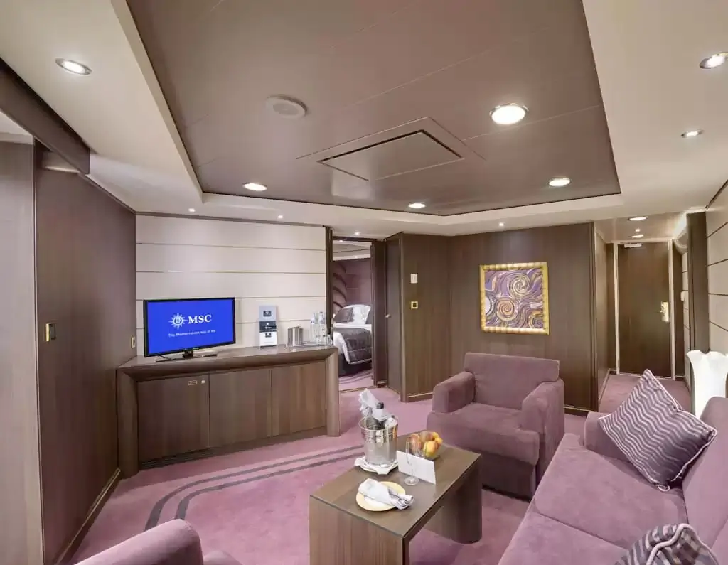 Cabine à bord du bateau de croisière MSC Preziosa