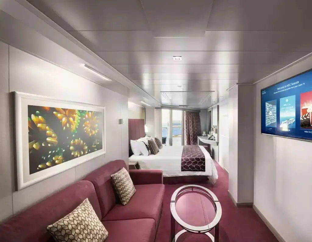 Cabine à bord du bateau de croisière MSC Seascape