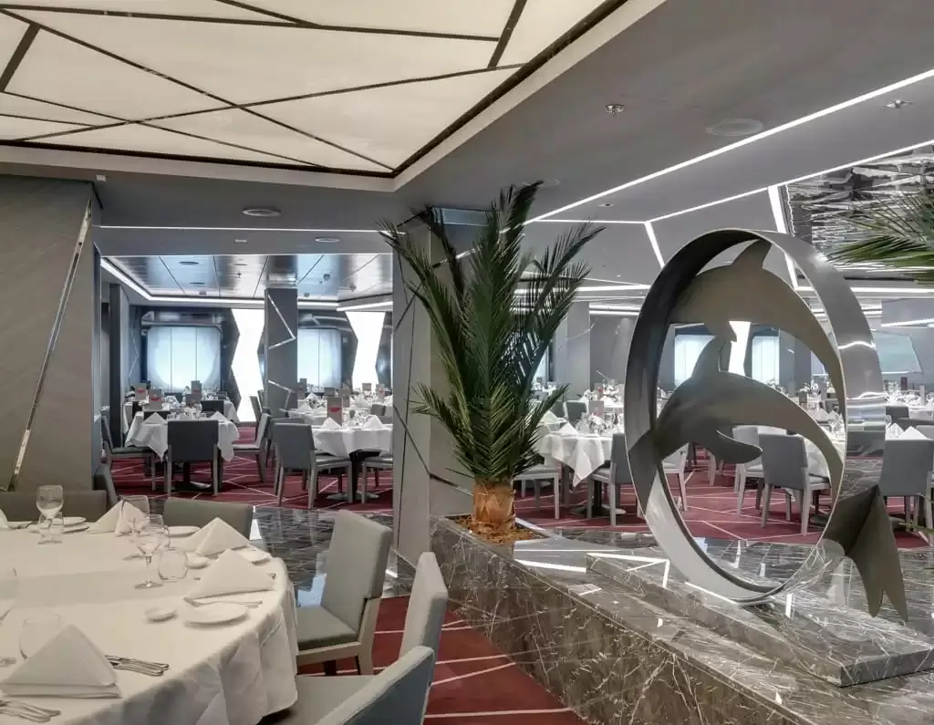 Restaurant à bord du bateau de croisière MSC Seaview
