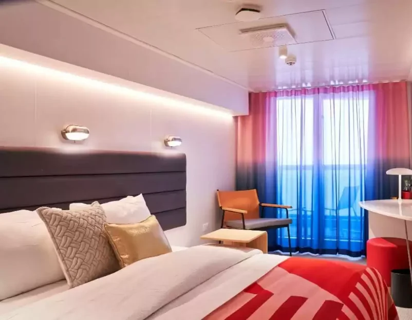 Cabine à bordu bateau de croisière Resilient Lady (Virgin Voyages)