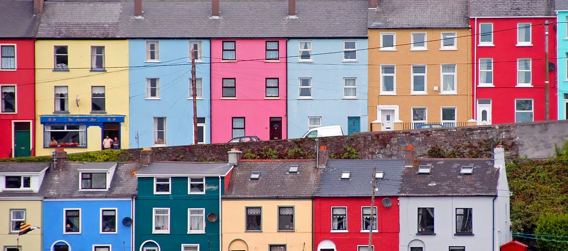 Cobh, maisons colorées, Irlande